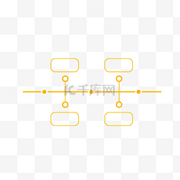 矩形圆角图片_黄色直线矩形