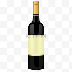 红酒logo图片_手绘精美空白红酒瓶