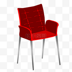 红色的凳子手绘插画