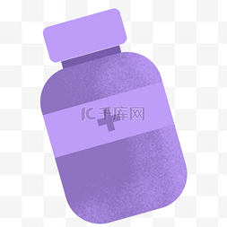 粉紫色系图片_紫色创意药瓶元素