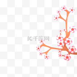 中国画李字图片_中国风传统梅花装饰