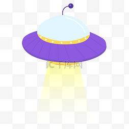 UFO不明飞行物卡通矢量手绘