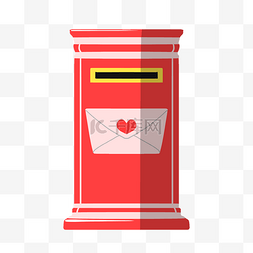 红色爱心邮筒