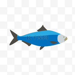 水里小鱼卡通图片_蓝色小鱼PNG免抠