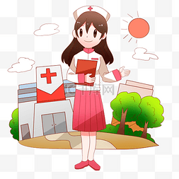 医疗红色十字图片_医疗人物和医院插画