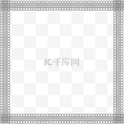 方形文本边框图片_灰色简约边框元素