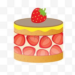 味蛋糕图片_草莓味蛋糕 