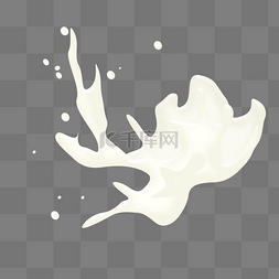 咖啡豆牛奶咖啡图片_营养牛奶装饰插画