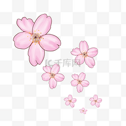 粉色马赛克图片_日本樱花素材元素