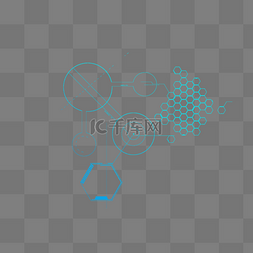 蓝色科技图案科技元素