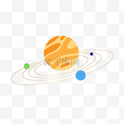 星系插画图片_航天星系卡通插画