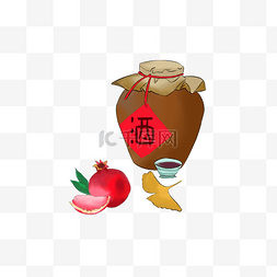 泸州老酒图片_24节气白露酒插画