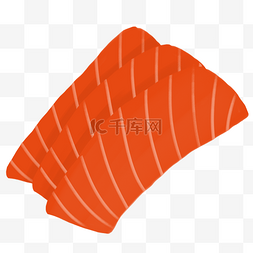 三文鱼装饰海洋生物生鱼片
