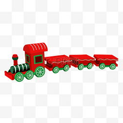 礼品绿色图片_圣诞元素贴纸-小火车1