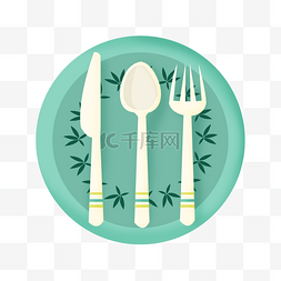 盘子勺子叉子图片_勺子刀叉餐具