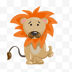 小狮子插画图片_点赞的小狮子插画