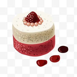 绿色情人节草莓蛋糕