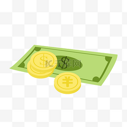钱包钱币手绘图片_手绘金色的钱币插画