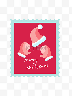 圣诞邮票图片_手绘卡通圣诞邮票小贴纸
