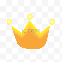 金色立体皇冠装饰