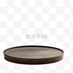 圆木质桌面图片_黑色盘子 