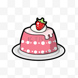 草莓蛋糕点心