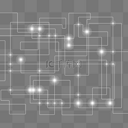 科技之光图片_白色线条科技装饰