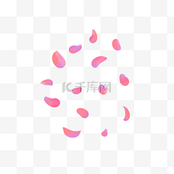 网页电商设计图片_小清新手绘红紫玫瑰花瓣