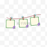 紫色花朵相框装饰