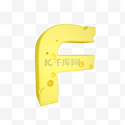 字母f图片_C4D创意奶酪字母F装饰
