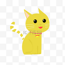 笑着的黄色小猫咪