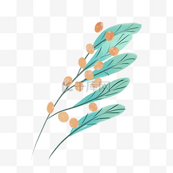植物植物果实图片_手绘水彩植物果实插画