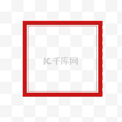 中花边边框图片_红色中国风花边框架