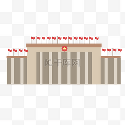 插画元素建筑图片_地标性建筑人民大会堂