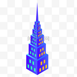 蓝色的尖塔 