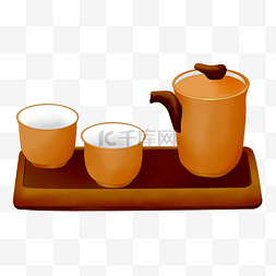 中国风陶瓷茶具插图