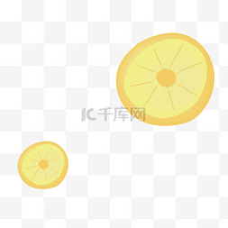 卡通手绘夏季水果柠檬片