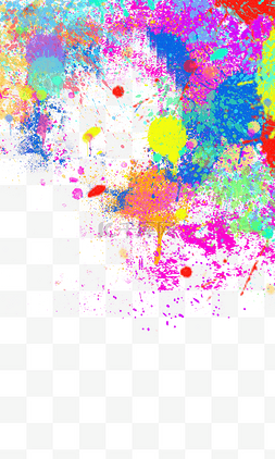彩色油漆液体飞溅肌理纹理PNG背景