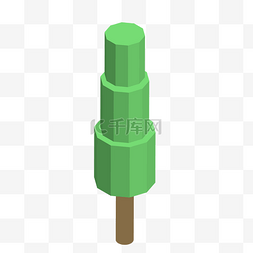 美味的冰淇淋雪糕图片_绿色的美味冰淇淋插画