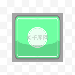 绿色水晶图片_绿色的水晶按钮插画