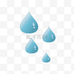 节能环保图标图片_蓝色水滴矢量素材图