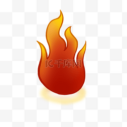燃烧的橙色火焰