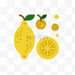 夏季柠檬切面图标