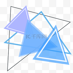 三角形ppt装饰插画