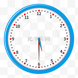 蓝色时钟矢量图装饰
