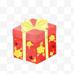 漂亮的花朵礼物盒插画