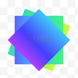 渐变正方形图片_电商商城流体渐变正方形标题素材