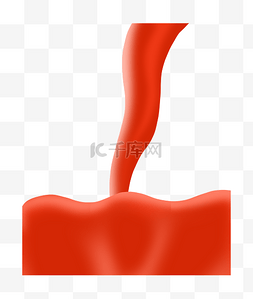 溅起的红色液体图片_番茄汁液体