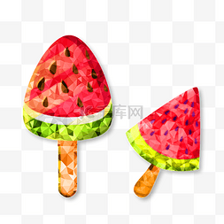 西瓜图片_立体水晶可爱的水果西瓜冰糕