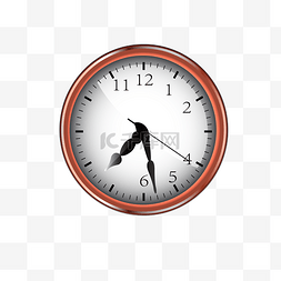 钟表数字时间图片_手绘圆形钟表插画